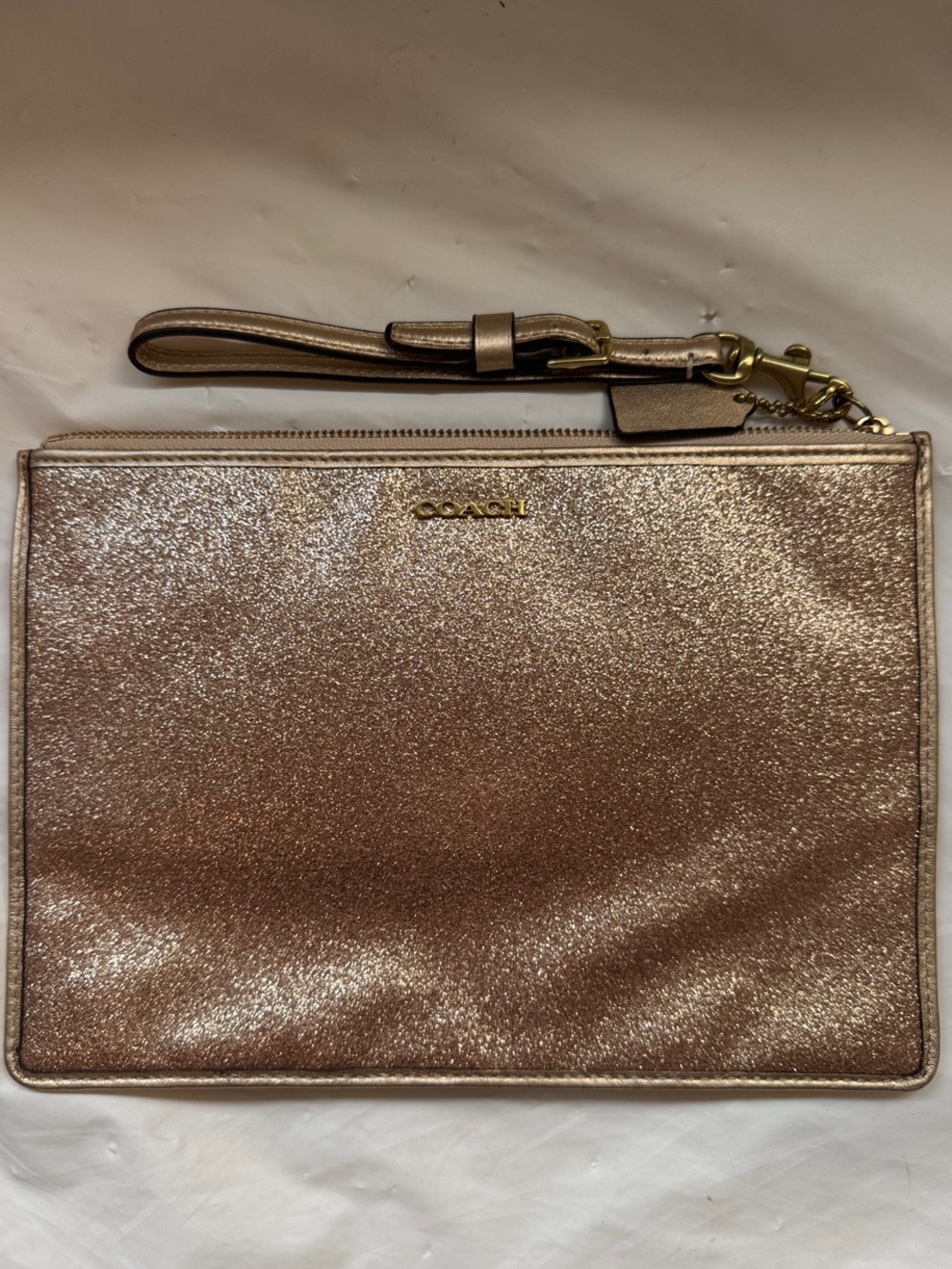 Coach Metallic Gold Wristlet Clutch